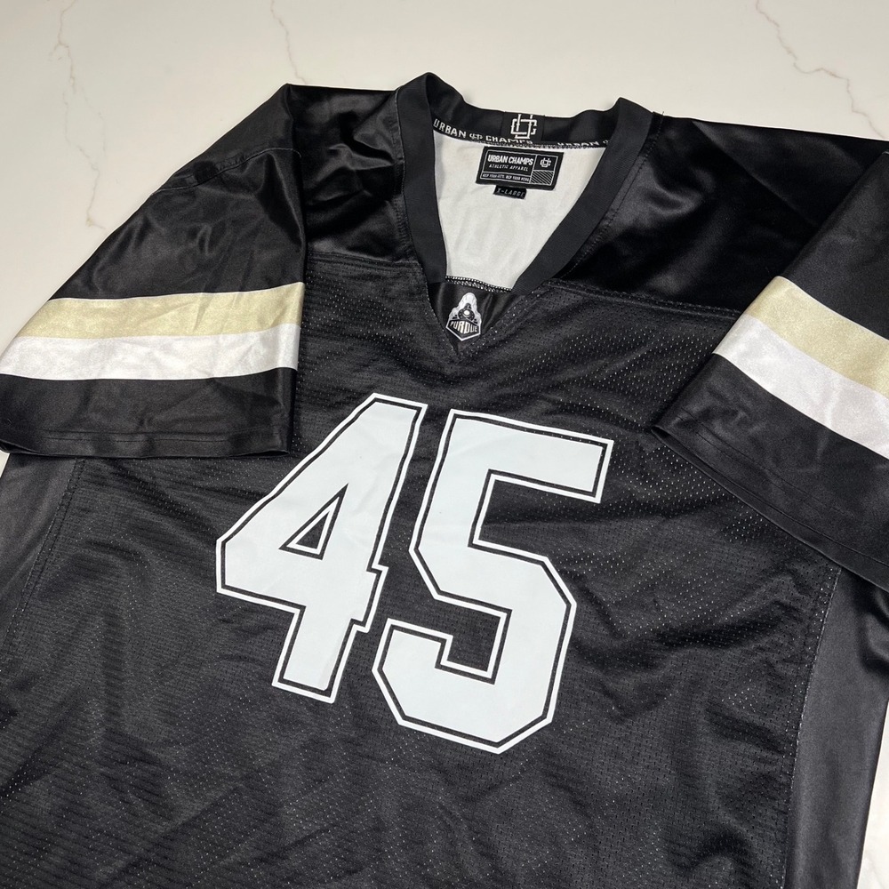 Purdue University Football Jersey Mens XL Devin Mockobee 45 Black Gold